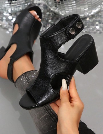 Sandale Cu Toc Shein, negru