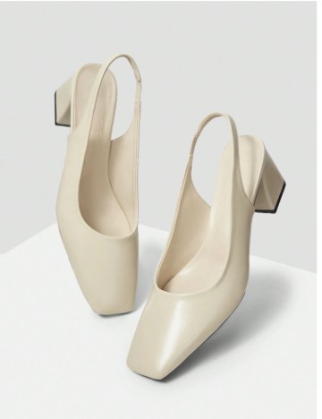 Pantofi cu toc MOTF by Shein, bej