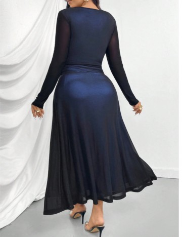 Rochie maxi Shein Curve+, mix culori