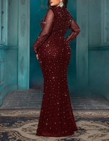 Rochie de ocazie Shein Curve+, vișiniu