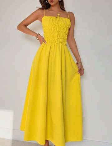 Rochie midi Shein, galben