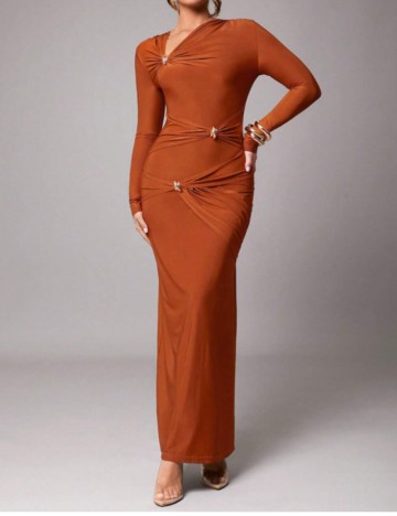 Rochie maxi Shein, cărămiziu