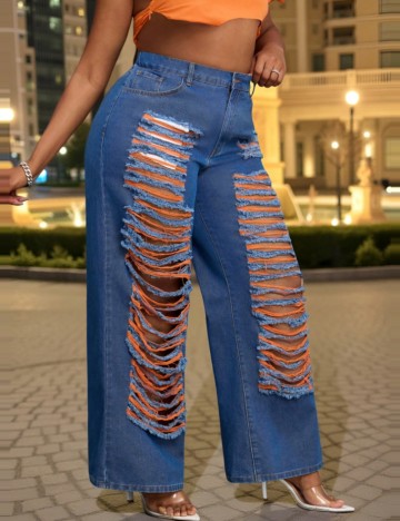 Jeans Shein Curve+, albastru