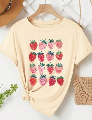 Tricou Shein Curve+, bej