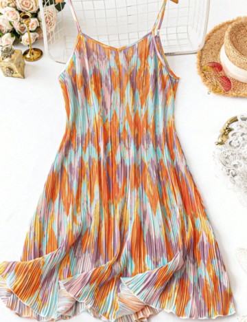 Rochie mini Shein Curve+, mix culori