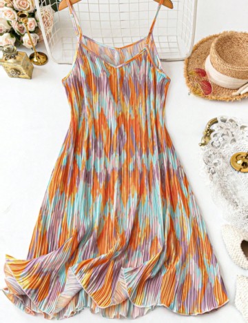 Rochie mini Shein Curve+, mix culori