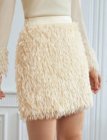 Fustă mini MOTF by Shein, bej