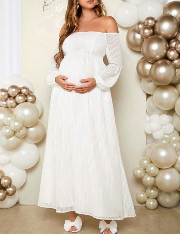 Rochie maxi Shein, alb