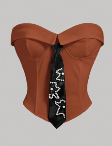 Top Shein, cărămiziu