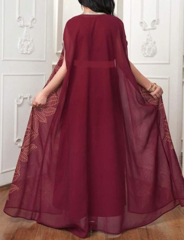 Set Rochie și Cardigan Shein, vișiniu