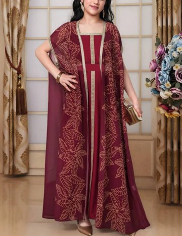Set Rochie și Cardigan Shein, vișiniu