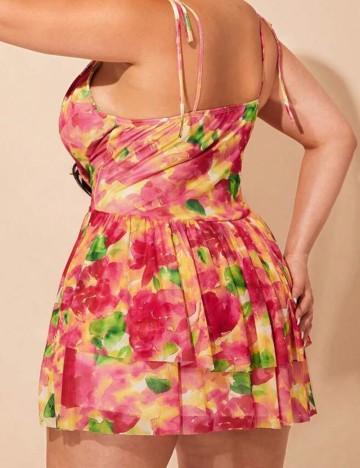 Rochie mini Shein Curve+, mix culori
