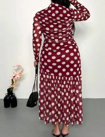 Rochie maxi Shein Curve+, mix culori
