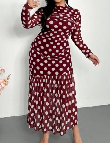 Rochie maxi Shein Curve+, mix culori