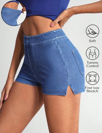 Pantaloni scurți Shein, albastru