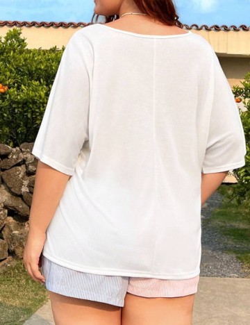Tricou Shein Curve+, alb