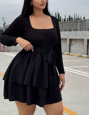 Rochie mini Shein Curve+, negru