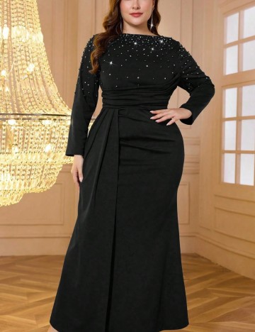 Rochie midi Shein Curve+, negru