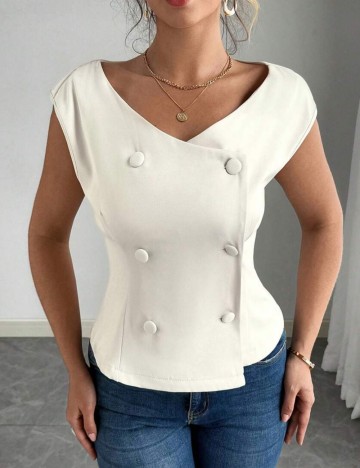 Vestă Shein Curve+, crem