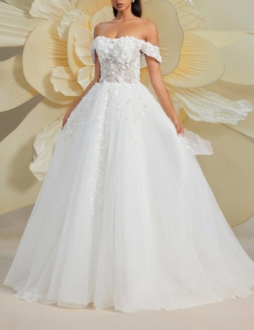 Rochie de mireasă Shein, alb