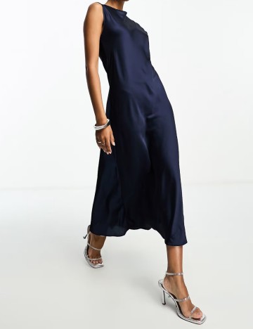 Rochie midi ASOS, bleumarin