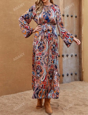 Rochie maxi Shein, mix culori