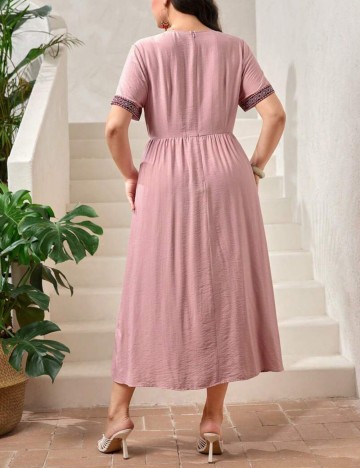 Rochie midi Shein Curve+, roz