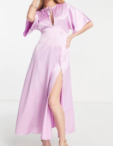 Rochie midi ASOS, roz
