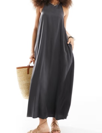 Rochie maxi ASOS, gri