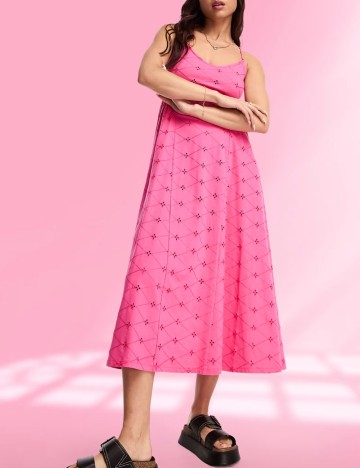 Rochie midi ASOS, roz