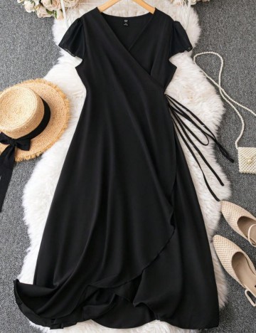 Rochie midi Shein Curve+, negru