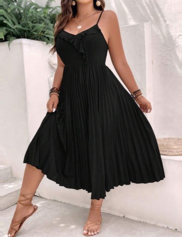 Rochie midi Shein Curve+, negru
