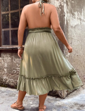 Rochie midi Shein Curve+, verde