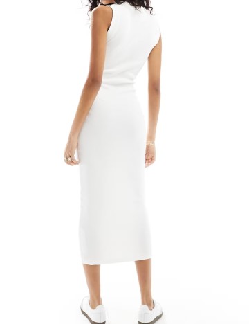 Rochie midi ASOS, alb