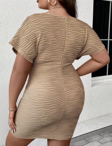 Rochie mini Shein Curve+, bej