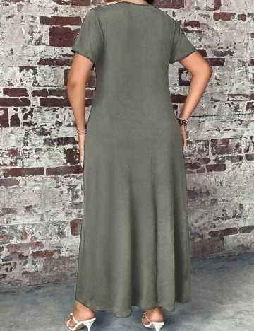 Rochie maxi Shein Curve+, verde