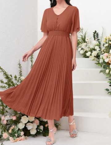 Rochie midi Shein, cărămiziu