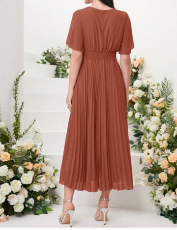Rochie midi Shein, cărămiziu