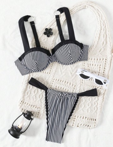 Costum de baie Shein, mix culori