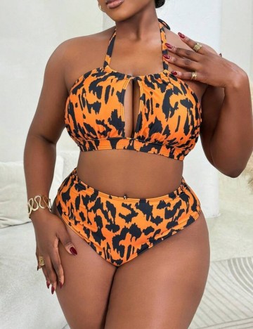Costum de baie Shein Curve+, mix culori