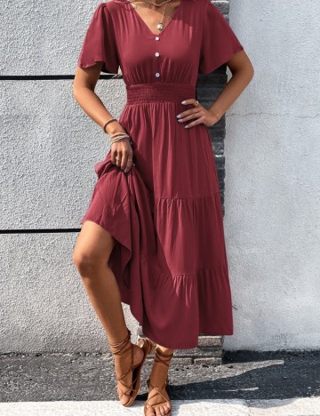 Rochie midi Shein, vișiniu