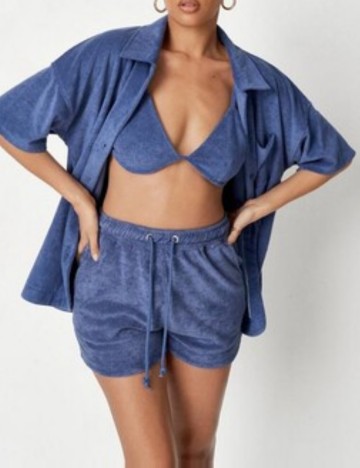Cămașă Missguided, albastru