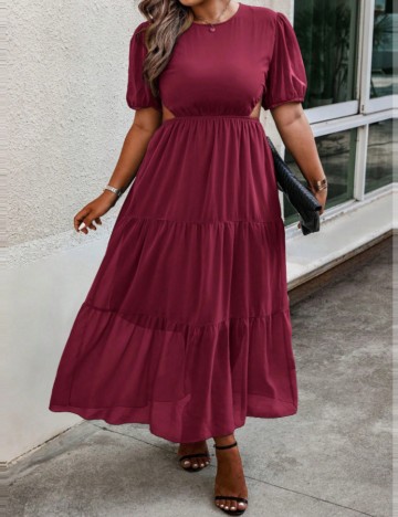 Rochie maxi Shein Curve+, vișiniu
