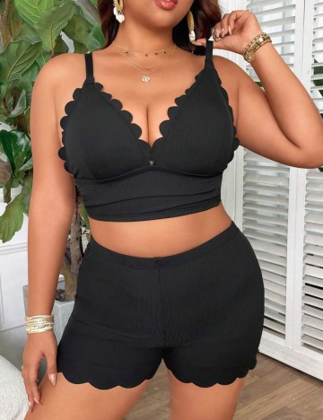 Costum de baie Shein Curve+, negru