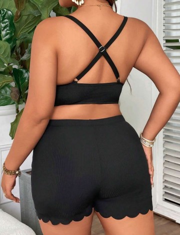 Costum de baie Shein Curve+, negru