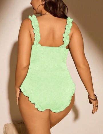 Costum de baie întreg Shein Curve+, verde