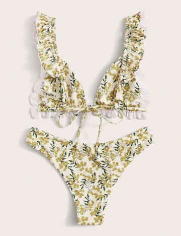 Costum de baie Shein, mix culori