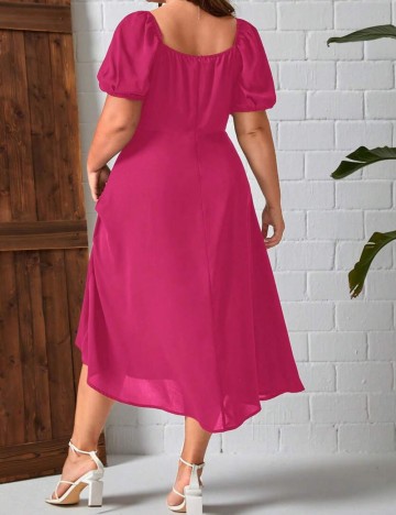 Rochie midi Shein Curve+, roz