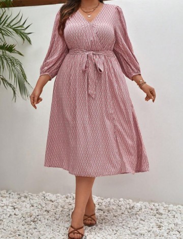 Rochie midi Shein Curve+, mix culori