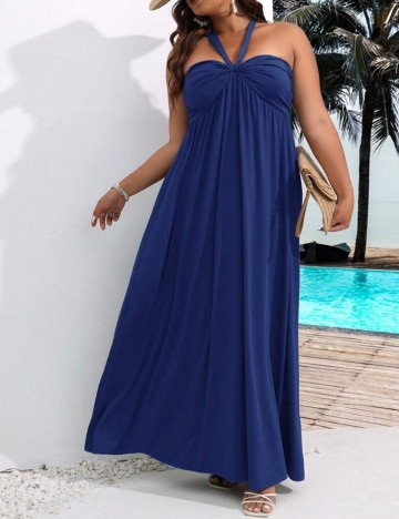 Rochie maxi Shein Curve+, albastru